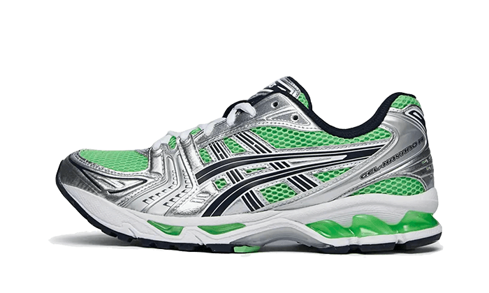Asics Gel-Kayano 14 Bright Lime Midnight czerwony-granatowy - widok główny z boku | Saturaise.com