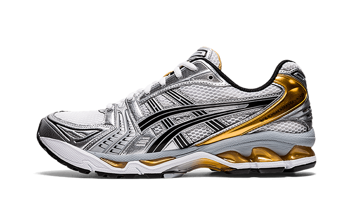Asics Gel-Kayano 14 Pure Gold biały-brązowy - widok główny z boku | Saturaise.com