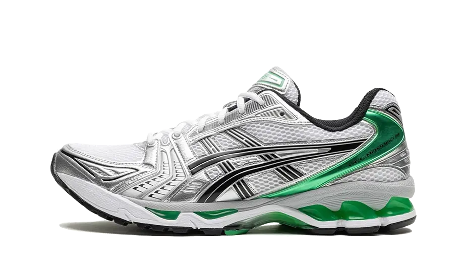 Asics Gel Kayano 14 White Malachite Green biały-zielony - widok główny z boku | Saturaise.com