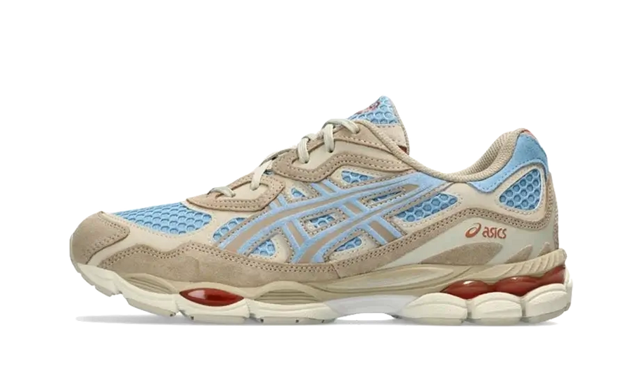 Asics Gel-NYC Harbor Blue Wood Crepe niebieski-brązowy - widok główny z boku | Saturaise.com