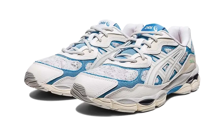 Kup oryginalne Gel-NYC White Dolphin Blue - widok z drugiego boku - Sneakersy