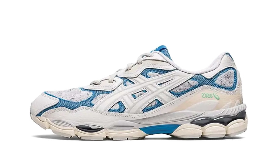 Asics Gel-NYC White Dolphin Blue biały-niebieski - widok główny z boku | Saturaise.com