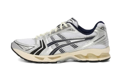 New Balance Asics Gel-Kayano 14 JJJJound White Navy biały-granatowy - widok główny z boku | Saturaise.com