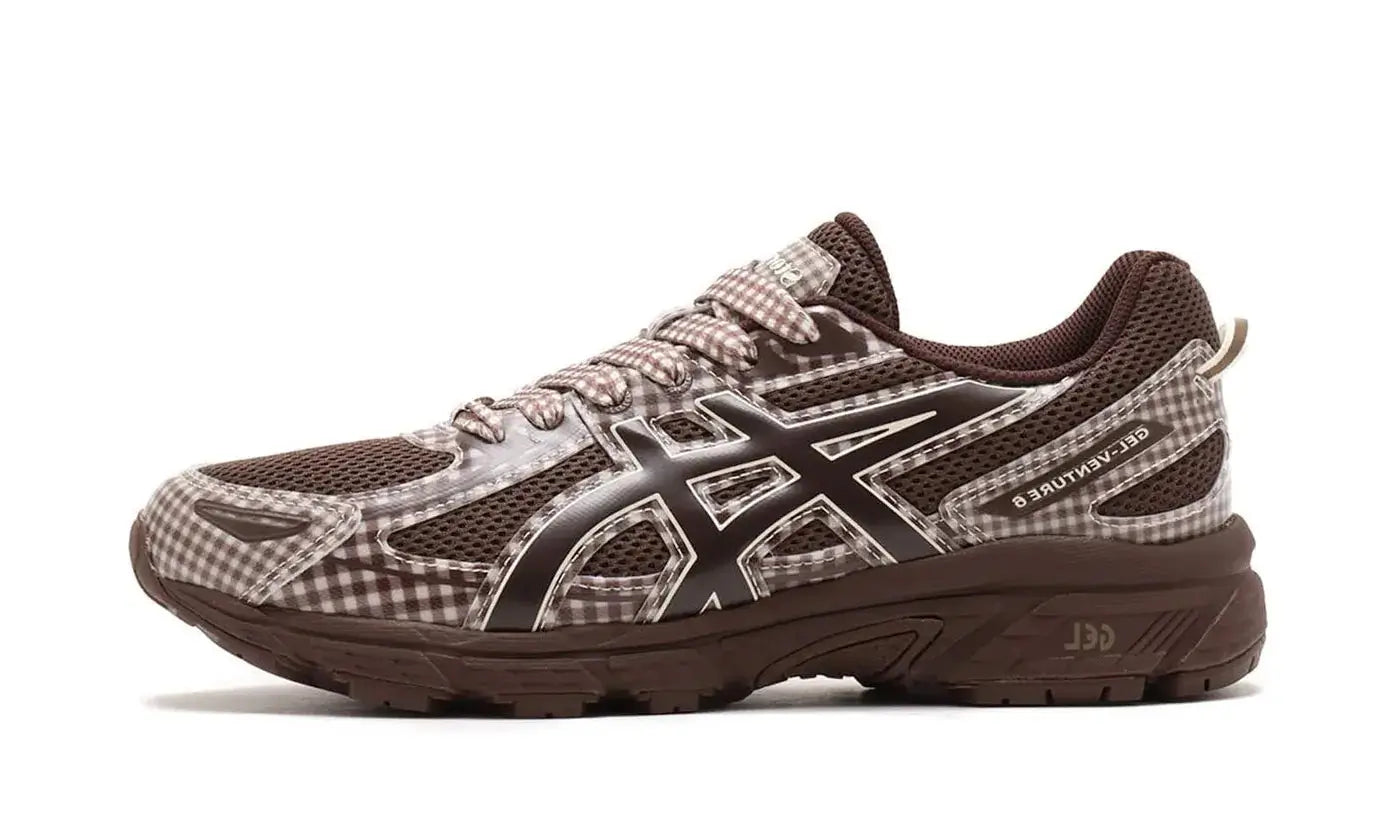Nike Asics Gel-Venture 6 Story mfg. Reddish Brown Gingham czerwony-brązowy - widok główny z boku | Saturaise.com