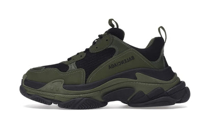 Balenciaga Triple S Dark Green Black czarny-zielony - widok główny z boku | Saturaise.com