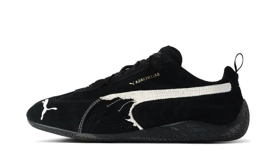 Balenciaga Balenciaga x Puma Speedcat Suede Distressed Black White czarny-biały - widok główny z boku | Saturaise.com