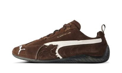 Balenciaga Balenciaga x Puma Speedcat Suede Distressed Brown White czarny-biały - widok główny z boku | Saturaise.com