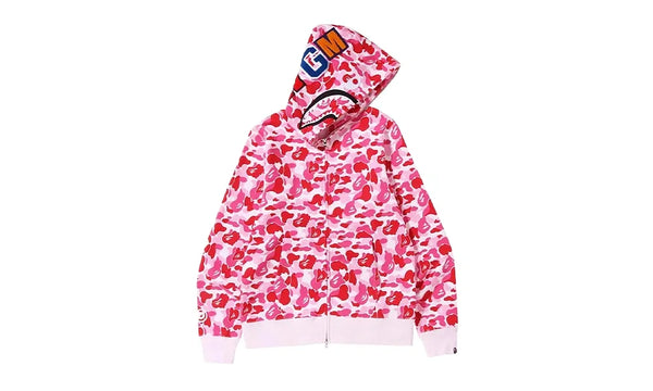 BAPE ABC Camo Shark Full Zip Hoodie Pink Camo