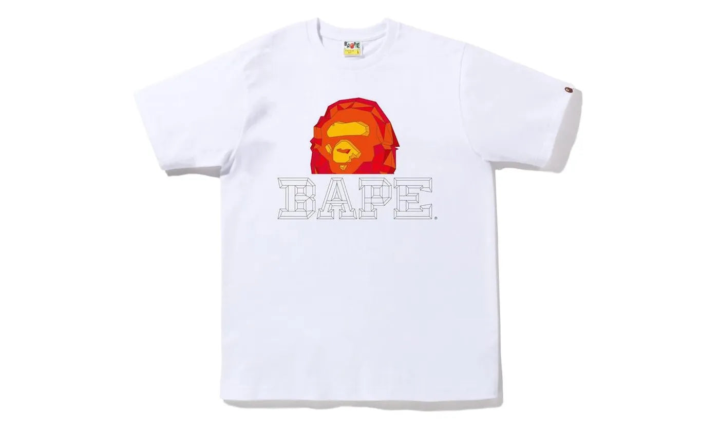 Bape BAPE Polygon Ape Head Tee White biały - widok główny z boku | Saturaise.com