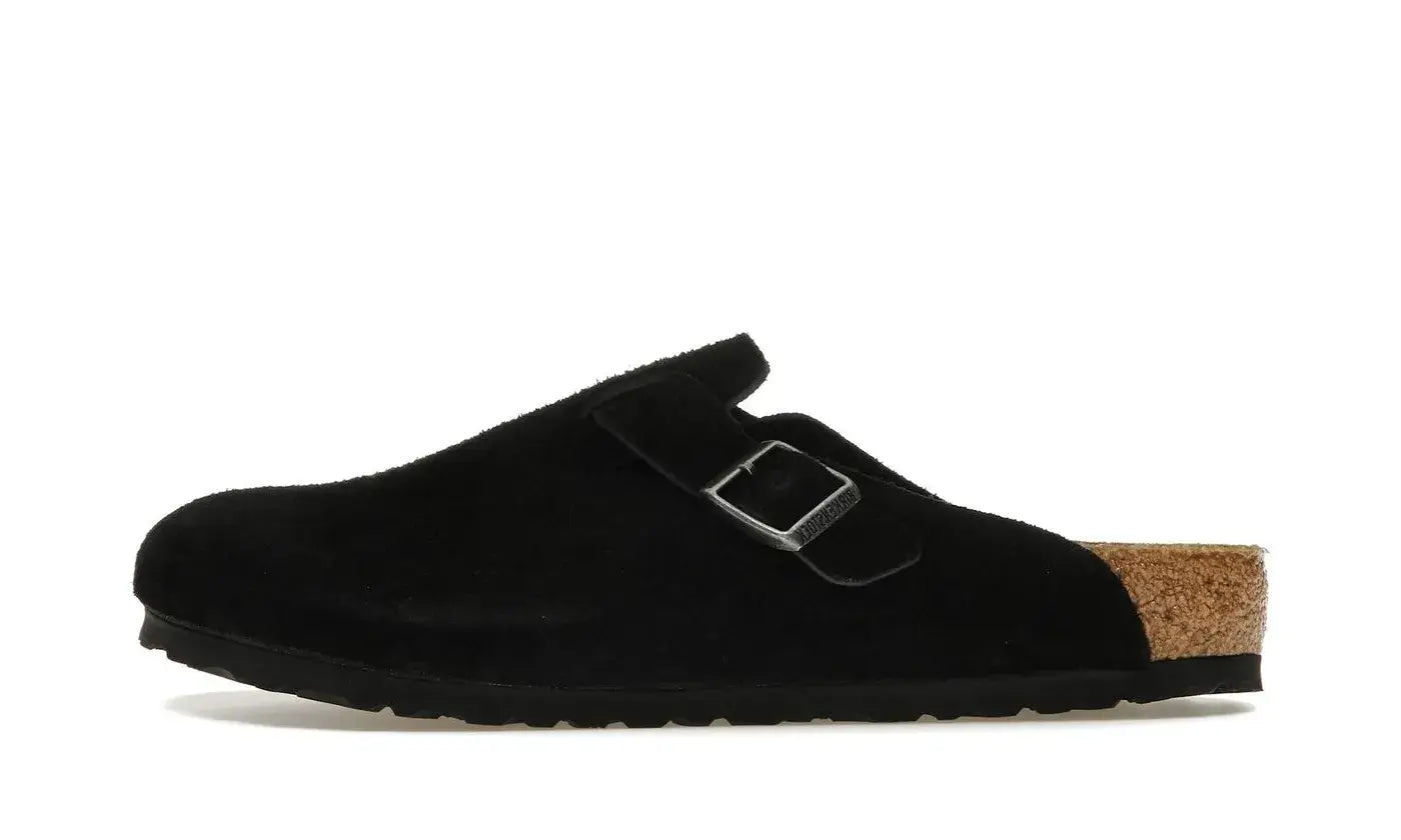 Yeezy Birkenstock Boston Suede Black czarny - widok główny z boku | Saturaise.com