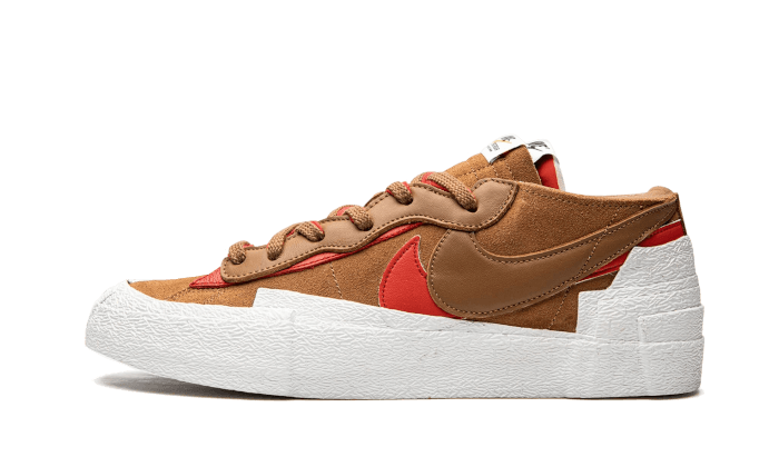 Nike Blazer Low Sacai British Tan multi-color - widok główny z boku | Saturaise.com