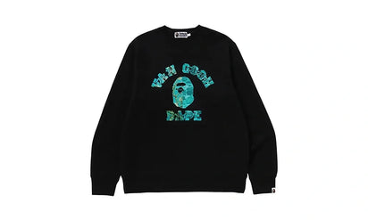 Bluza bez kaptura crewneck BAPE x Van Gogh Museum College Black Blue