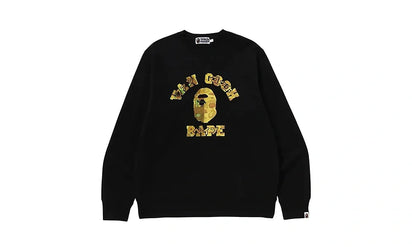 Bluza bez kaptura crewneck BAPE x Van Gogh Museum College Black Brown