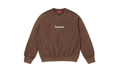 Bluza bez kaptura crewneck Supreme Washed Box Logo Brown