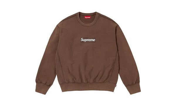 Bluza bez kaptura crewneck Supreme Washed Box Logo Brown