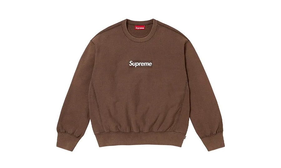 Bluza bez kaptura crewneck Supreme Washed Box Logo Brown
