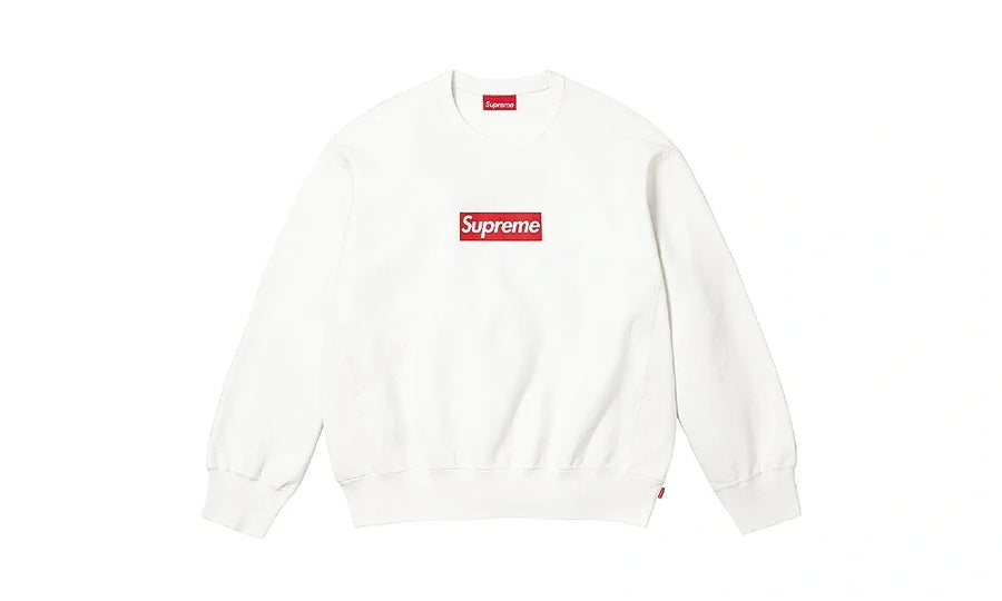 Bluza bez kaptura crewneck Supreme Washed Box Logo White