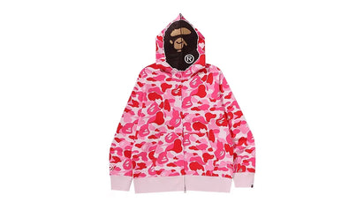 Bluza Rozpinana BAPE ABC Camo 2ND APE FullL Zip Hoodie Pink