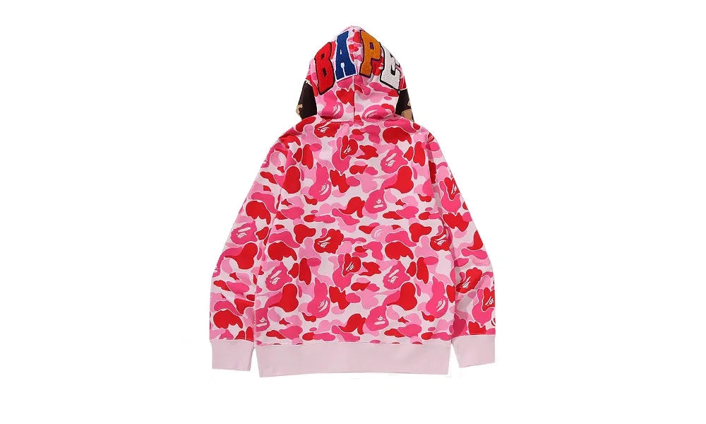 Bluza Rozpinana BAPE ABC Camo 2ND APE FullL Zip Hoodie Pink - zdjęcie 2