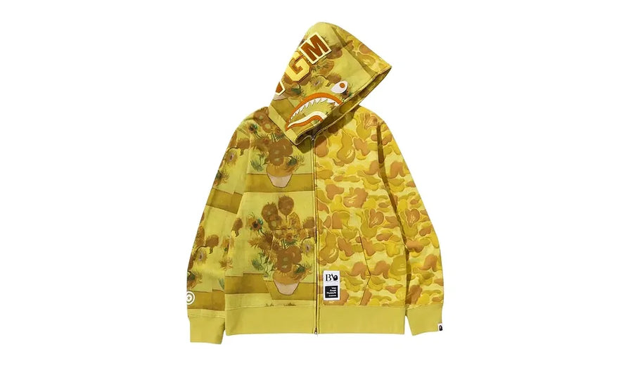 Bluza rozpinana BAPE x Van Gogh Museum Shark Full Yellow - zdjęcie 2