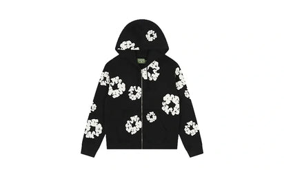Bluza Rozpinana Denim Tears Cotton Wreath Zip Hoodie Black