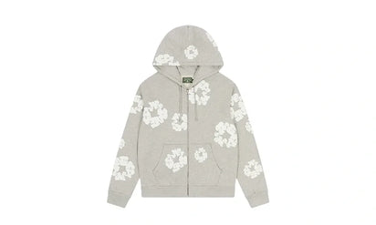 Bluza Rozpinana Denim Tears Cotton Wreath Zip Hoodie Grey