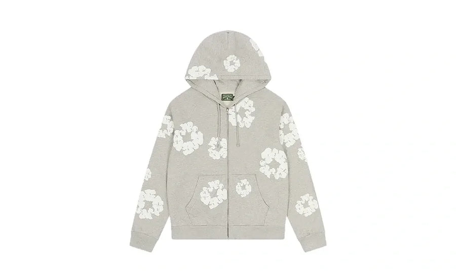 Bluza Rozpinana Denim Tears Cotton Wreath Zip Hoodie Grey