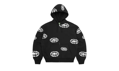 Bluza Z Kapturem Corteiz x Denim Tears Island Wreath Zip Black