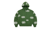 Bluza Z Kapturem Corteiz x Denim Tears Island Wreath Zip Hoodie Green