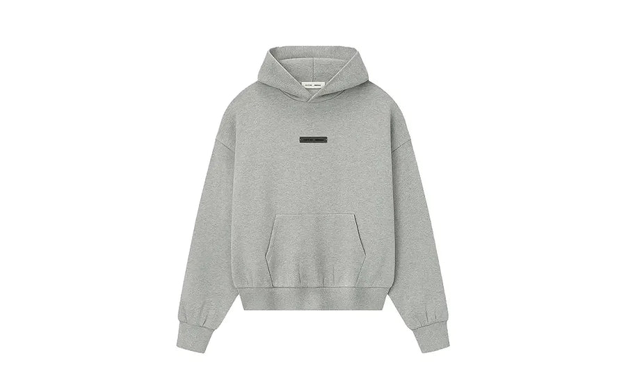 Bluza z Kapturem Fear of God Essentials Fleece Hoodie Concrete Heather Ss25 - zdjęcie 2