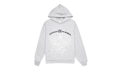 Bluza z kapturem Sp5der Arach NY Phobia Hoodie Ash Grey