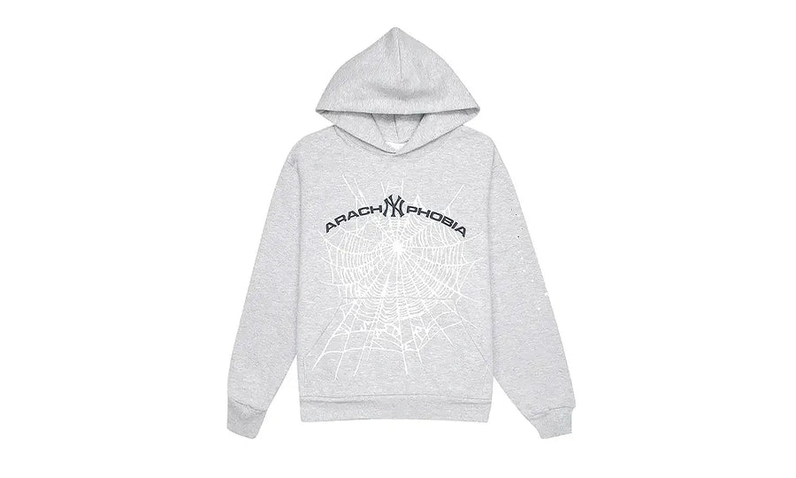 Bluza z kapturem Sp5der Arach NY Phobia Hoodie Ash Grey
