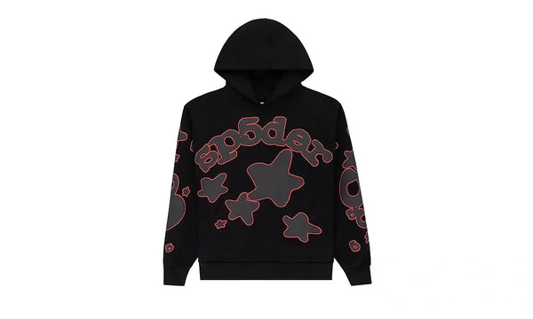 Bluza z kapturem Sp5der Beluga Outline Hoodie Black