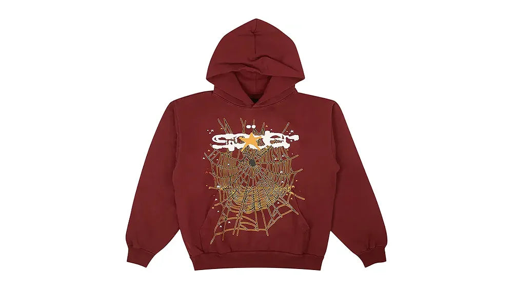 Bluza z kapturem Sp5der Hoodie Maroon