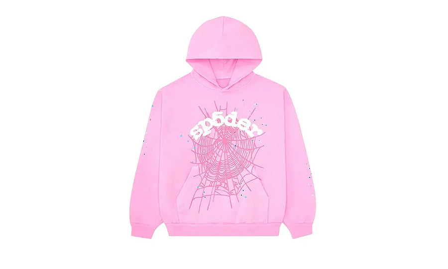 Bluza z kapturem Sp5der OG Web Hoodie Pink
