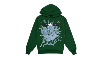 Bluza Z Kapturem Sp5der Web Hoodie 'Hunter Green’