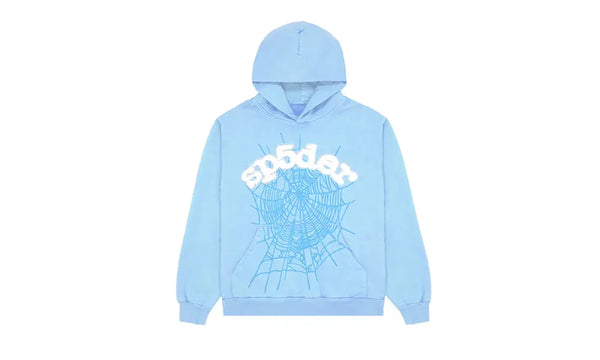 Bluza z Kapturem Sp5der Web Hoodie Sky Blue
