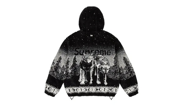Bluza Z Kapturem Supreme b.b Simon Reversible Hooded Fleece Jacket / Black - Bluza Z Kapturem Supreme b.b Simon Reversible Hooded Fleece Jacket / Black - zdjęcie 2