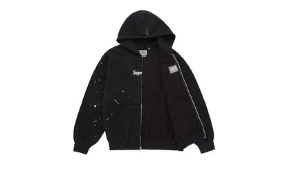 Bluza Z Kapturem Supreme MM6 Maison Margiela Box Logo Zip Up Hooded Sweatshirt Black - zdjęcie 2