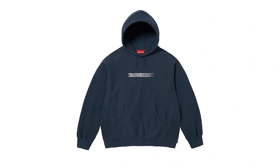 Bluza z Kapturem Supreme Swarovski Motion Logo Navy