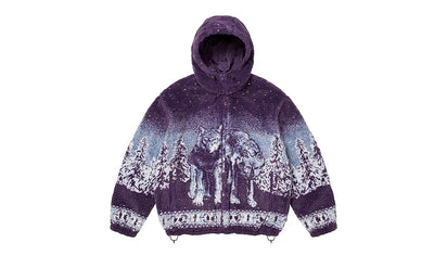Bluza Z Kapturem Supreme x B.B. Simon Reversible Hooded Fleece Jacket Purple