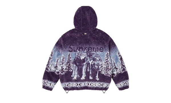 Bluza Z Kapturem Supreme x B.B. Simon Reversible Hooded Fleece Jacket Purple - Bluza Z Kapturem Supreme x B.B. Simon Reversible Hooded Fleece Jacket Purple - zdjęcie 2