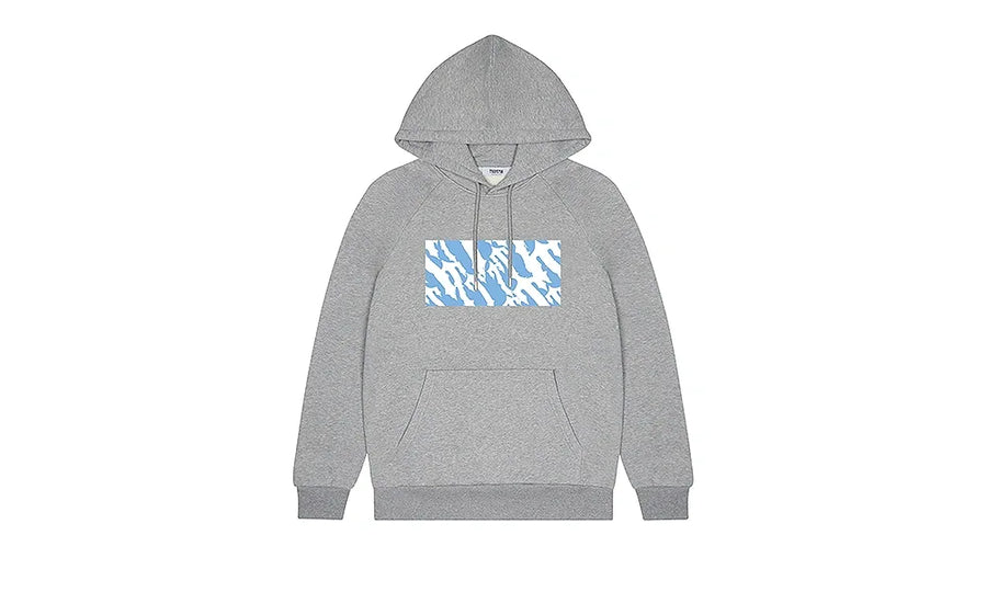 Bluza z kapturem Trapstar london wavy t box hoodie grey blue