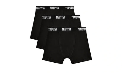 bokserki męskie 3-pack Trapstar Black With Black Waistband