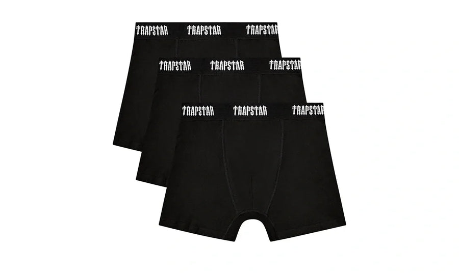 bokserki męskie 3-pack Trapstar Black With Black Waistband