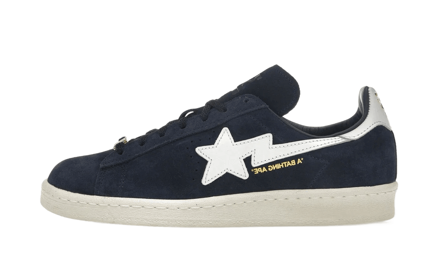 Adidas Campus 80s Bape Collegiate Navy biały-granatowy - widok główny z boku | Saturaise.com