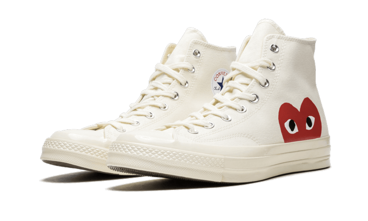 Kup oryginalne Chuck Taylor All-Star 70s Hi Comme des Garçons PLAY White - widok z drugiego boku - Sneakersy