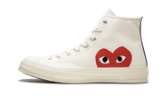 Converse Chuck Taylor All-Star 70s Hi Comme des Garçons PLAY White biały-czerwony - widok główny z boku | Saturaise.com