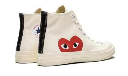 Buty Converse Chuck Taylor All-Star 70s Hi Comme des Garçons PLAY White - widok z przodu - Rozmiary EU