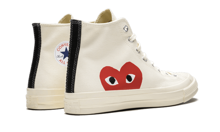 Buty Converse Chuck Taylor All-Star 70s Hi Comme des Garçons PLAY White - widok z przodu - Rozmiary EU
